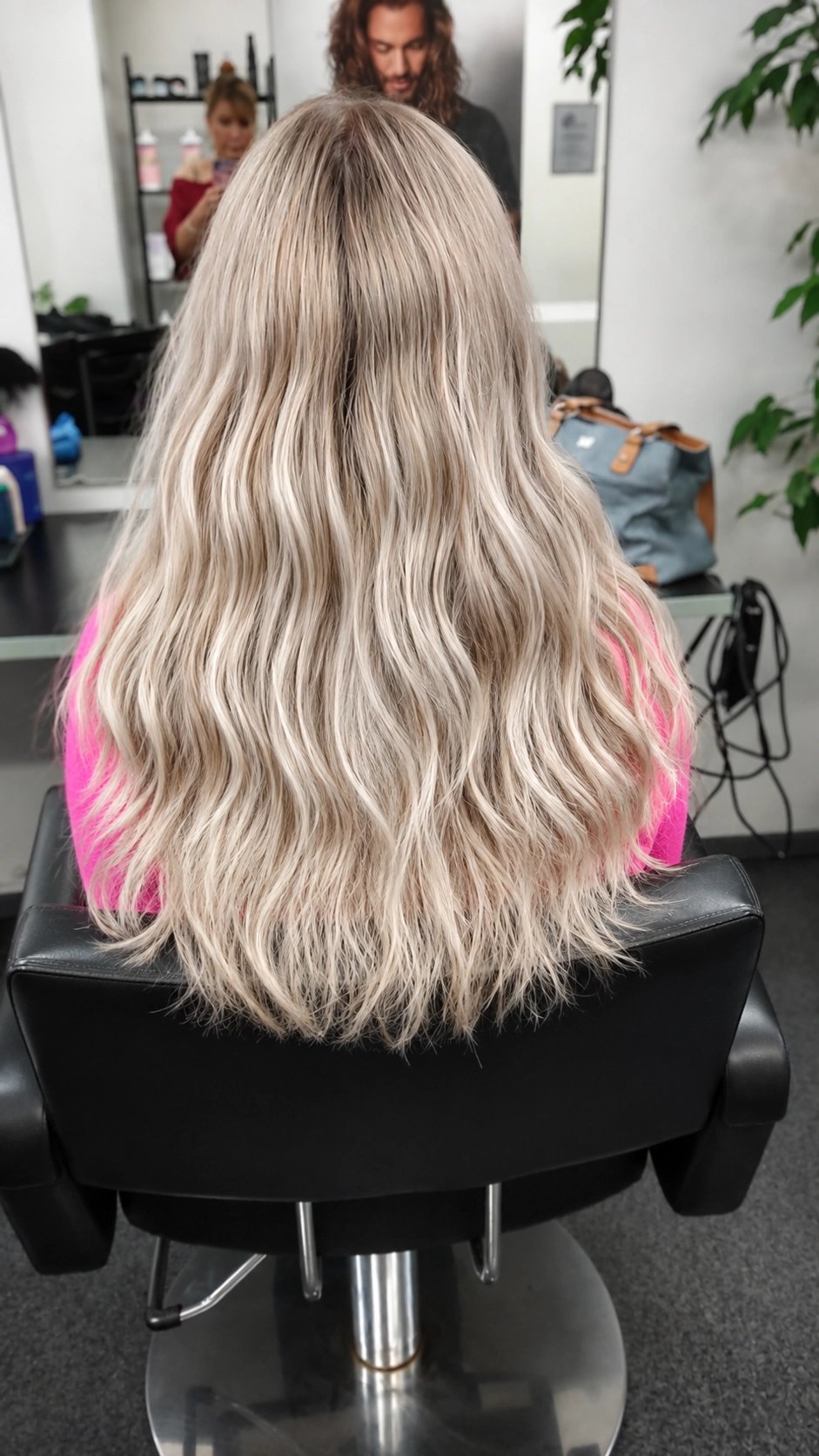 Blonde balayage colour work by the KTS team