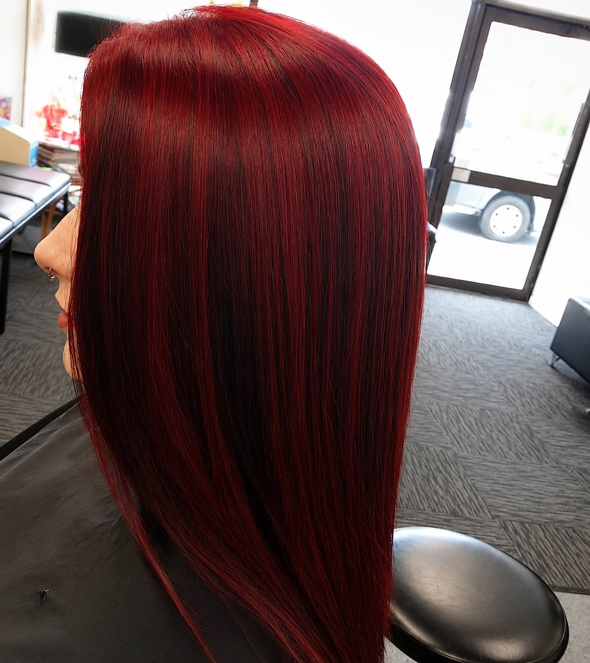 Vivid red colour work by the KTS team
